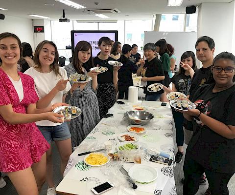 Atelier cuisine école de langue Séoul Lexis